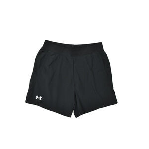 Under Armour Women's Black Athletic Shorts L Polyester Pull On Gym Workout